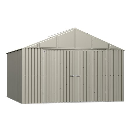 ARROW STORAGE PRODUCTS Elite Steel Storage Shed, 12x12, Cool Grey EG1212CG